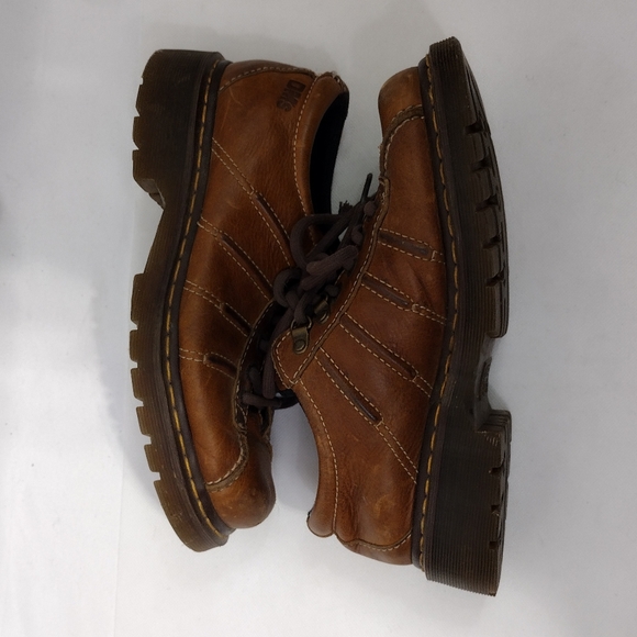 Vintage Dr. Martens Brown Leather Chunky Lace Up Derby Oxfords Shoes Mens 8 - Picture 6 of 12
